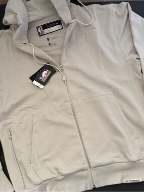 Nike Hoodie NBA Off-White Dri-FIT Full Zip Size Large NWT